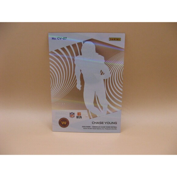 2020 Chronicles Clear Vision Rookies Holo Silver 05/10 Chase Young Commanders - Picture 2 of 2